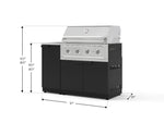 NewAge Outdoor Kitchens Outdoor Grill Island Stainless-Steel 3-Piece Cabinet Set with Sink, Grill Cabinet, and Performance Grill 