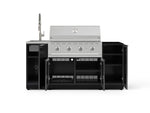 NewAge Outdoor Kitchens Outdoor Grill Island Aluminum 5-Piece Cabinet Set with Sink, 1 Door, Grill Cabinet, Performance Grill and Stainless Steel Countertop - (Liquid Propane) 