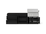 NewAge Outdoor Kitchens Aluminum 5-Piece Cabinet Set With 3 Drawer, Bar, Grill Cabinet, Platinum Grill and Countertop-73307-Garage Giant 
