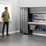 NewAge Garage Cabinets BOLD Series Grey All In One 4-Piece Set with Bamboo Top-73501-Garage Giant 