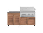 NewAge Outdoor Kitchens Stainless Steel 4-Piece Cabinet Set with Caster and Bar, Grill Cabinet, Performance Grill, and Countertop-72401-Garage Giant 