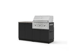 NewAge Outdoor Kitchens Stainless-Steel 4-Piece Cabinet Set with Base, Grill Cabinet, Performance Grill, and Countertop-73492-Garage Giant 