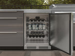 NewAge Outdoor Kitchens Aluminum 6-Piece Cabinet Set with Sink, Bar, Grill Cabinet, Platinum Griddle, Countertop and Stainless Steel Door Fridge-75128-Garage Giant 