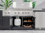 NewAge Outdoor Kitchens Stainless-Steel 5-Piece Cabinet Set with with 3-Drawer, Bar, Grill Cabinet, Platinum Grill and Countertop-67423-Garage Giant 