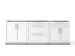 NewAge Outdoor Kitchens Stainless Steel 3-Piece Cabinet Set with 2-Door, 3-Drawer and Bar Cabinet-67693-Garage Giant 
