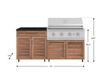 NewAge Outdoor Kitchens Stainless Steel 4-Piece Cabinet Set with Caster and Bar, Grill Cabinet, Platinum Grill, and Countertop-72260-Garage Giant 