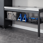 NewAge Garage Cabinets BOLD Series Grey All In One 8-Piece Set with Stainless Steel Top-74505-Garage Giant 