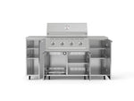 NewAge Outdoor Kitchens Outdoor Grill Island Stainless-Steel 6-Piece Cabinet Set with Casters and 1 Door, Grill Cabinet, Performance Grill, Countertops 