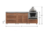 NewAge Outdoor Kitchens Stainless Steel 5-Piece Cabinet Set With Casters and 3 Drawer, Bar, Kamado, Kamado Cabinet, Countertop-72699-Garage Giant 