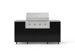 NewAge Outdoor Kitchens Outdoor Grill Island Aluminum 6-Piece Cabinet Set with Casters and 1 Door, Grill Cabinet, Performance Grill, Countertops 