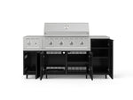 NewAge Outdoor Kitchens Outdoor Grill Island Aluminum 6-Piece Cabinet Set with Casters and 1-Door, Grill Cabinet, Performance Grill, Side Burner, Countertop 