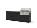 NewAge Outdoor Kitchens Stainless-Steel 5-Piece Cabinet Set with 3-Drawer, Bar, Grill Cabinet, Performance Grill and Countertop-73351-Garage Giant 