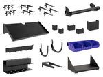 NewAge Garage Cabinets Pro Series 5-Piece Cabinet Set with Tool, Wall Cabinet, Locker, 62 in. Workstation, and Pegboard Accessories Kit-32644-Garage Giant 