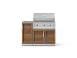 NewAge Outdoor Kitchens Outdoor Grill Island Stainless-Steel Louvered Doors 3-Piece Cabinet Set with Sink, Grill Cabinet and Performance Grill-73971-Garage Giant 