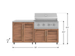 NewAge Outdoor Kitchens Stainless Steel 4-Piece Cabinet Set with Caster and 2 Door, Grill Cabinet, Performance Grill, Countertop-72538-Garage Giant 