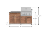 NewAge Outdoor Kitchens Stainless-Steel 4-Piece Cabinet Set with Bar, Grill Cabinet, Platinum Grill, and Countertop-71751-Garage Giant 