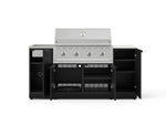 NewAge Outdoor Kitchens Outdoor Grill Island Stainless-Steel 5-Piece Cabinet Set with Sink, 1 Door, Grill Cabinet, Performance Grill and Stainless Steel Countertop - (Natural Gas) 