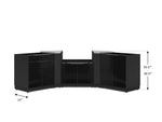 NewAge Outdoor Kitchens Aluminum 5-Piece Cabinet Set with 2-Door, Bar, Grill and Corner Cabinets-67657-Garage Giant 
