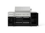 NewAge Outdoor Kitchens Outdoor Grill Island Aluminum 6-Piece Cabinet Set with 1-Door, Grill Cabinet, Platinum Grill, Dual Side Burner and Countertop 