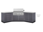 NewAge Outdoor Kitchens Aluminum 5-Piece Cabinet Set with 2-Door, Bar, Corner, and Grill Cabinet-65291-Garage Giant 