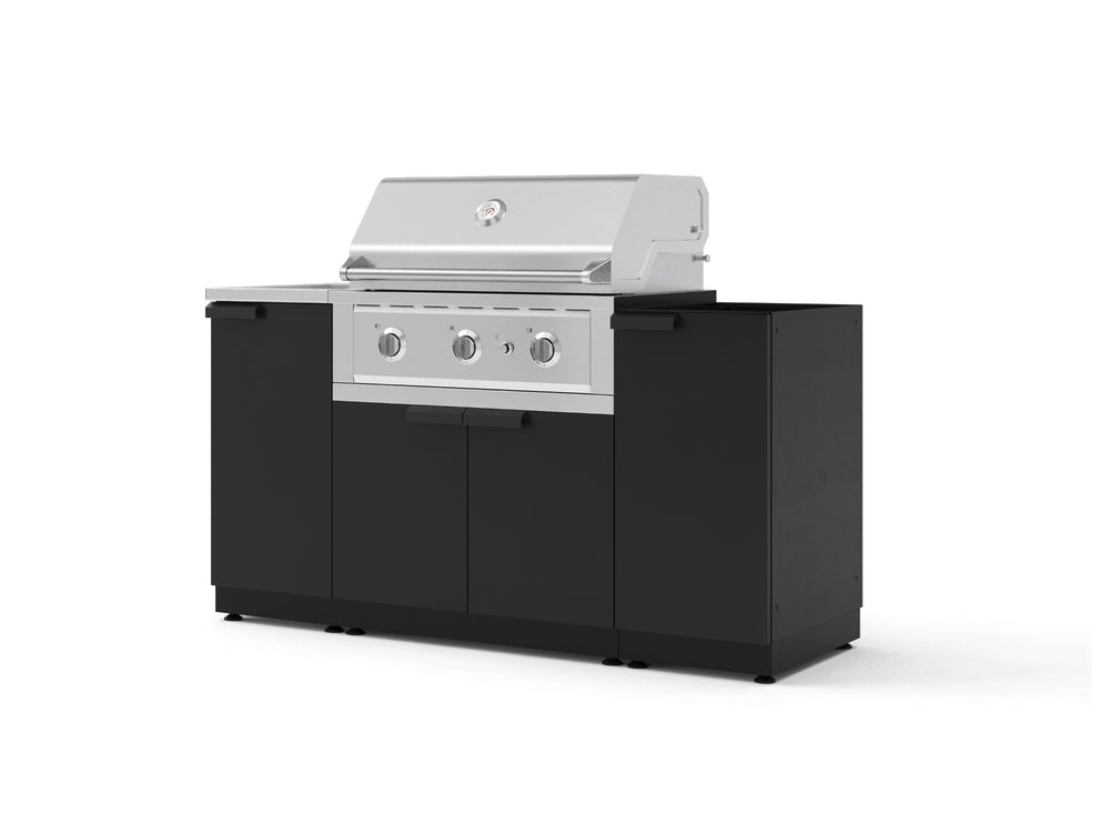 NewAge Outdoor Kitchens Outdoor Grill Island Stainless-Steel 5-Piece Cabinet Set with Sink, 1 Door, Grill Cabinet, Performance Grill and Stainless Steel Countertop - (Liquid Propane) | Garage Giant