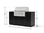 NewAge Outdoor Kitchens Outdoor Grill Island Aluminum 6-Piece Cabinet Set with 1 Door, Grill Cabinet, Performance Grill and Countertops - (Natural Gas) 