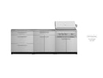 NewAge Outdoor Kitchens Stainless-Steel 3-Piece Cabinet Set with Drawer, Split and Grill Cabinet-66775-Garage Giant 