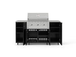 NewAge Outdoor Kitchens Outdoor Grill Island Aluminum 6-Piece Cabinet Set with Casters and 1 Door, Grill Cabinet, Performance Grill, Countertops 