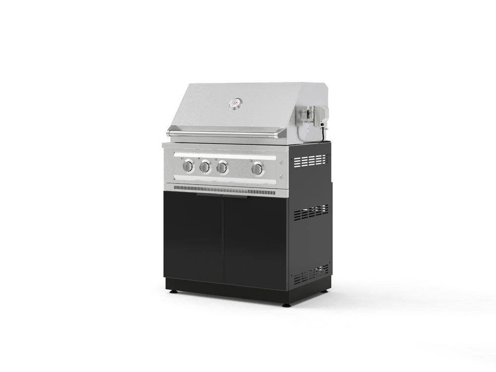 NewAge Outdoor Kitchens Aluminum 2-Piece Cabinet Set with Grill Cabinet and Platinum Grill-72912-Garage Giant