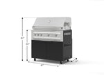 NewAge Outdoor Kitchens Stainless Steel 2-Piece Cabinet set with Casters Grill Cabinet and Platinum Grill-72905-Garage Giant 