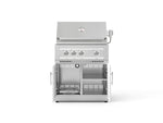 NewAge Outdoor Kitchens Stainless Steel 2-Piece Cabinet set with Grill Cabinet and Platinum Grill-74797-Garage Giant 