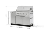 NewAge Outdoor Kitchens Outdoor Grill Island Stainless-Steel 3-Piece Cabinet Set with Sink, Grill Cabinet and Platinum Grill-73964-Garage Giant 