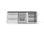 NewAge Outdoor Kitchens Stainless Steel 5-Piece Cabinet Set with 3-Drawer, 2-Door Cabinet, Countertops and Fridge-73859-Garage Giant 