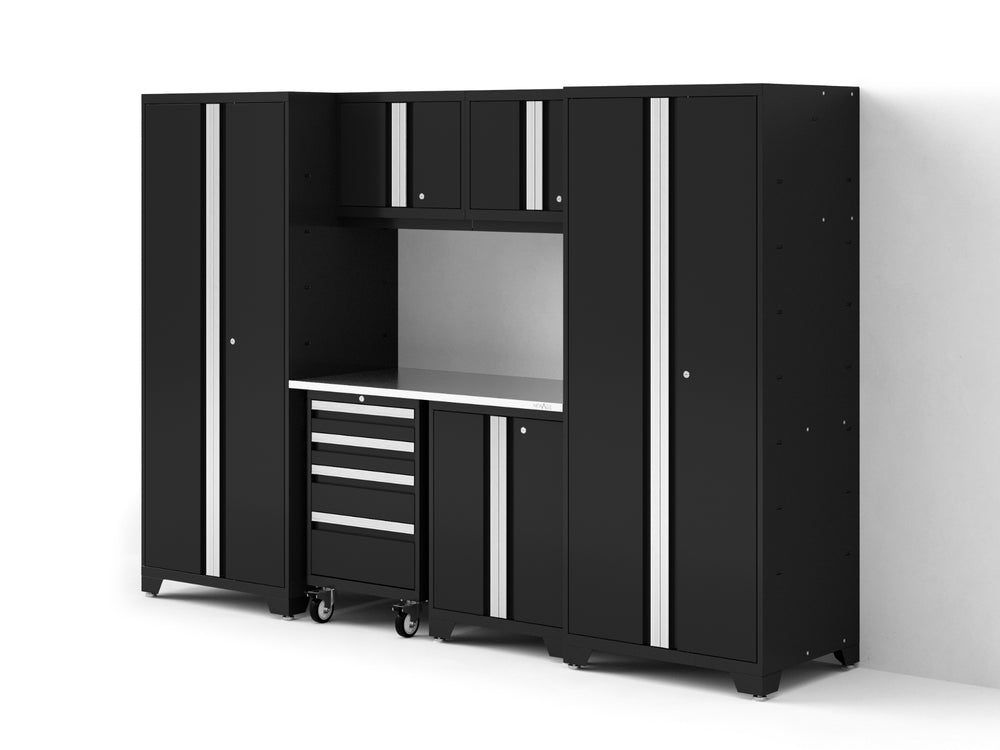 NewAge Garage Cabinets Bold Series XL 7-Piece Garage Cabinets Set with Tool, Base, Wall Cabinets and 30 in. Lockers-64035-Garage Giant