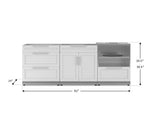 NewAge Outdoor Kitchens Stainless Steel 3-Piece Cabinet Set with 3-Drawer, Bar and Kamado Cabinet-67448-Garage Giant 