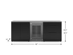 NewAge Outdoor Kitchens Stainless Steel 5-Piece Cabinet Set with 3-Drawer, 2-Door Cabinet, Countertops and Fridge-71533-Garage Giant 