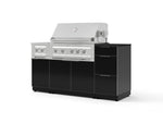 NewAge Outdoor Kitchens Outdoor Grill Island Aluminum 6-Piece Cabinet Set with 3-Drawer, Grill Cabinet, Platinum Grill, Dual Side Burner and Dekton in Sirius Countertop - (Liquid Propane) | Garage Giant 