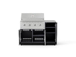 NewAge Outdoor Kitchens Outdoor Grill Island Aluminum 4-Piece Cabinet Set with 1 Door, Grill Cabinet, Performance Grill and Countertop 