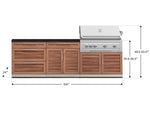NewAge Outdoor Kitchens Stainless-Steel 5-Piece Cabinet Set with with 3-Drawer, Bar, Grill Cabinet, Platinum Grill and Countertop-71191-Garage Giant 