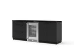 NewAge Outdoor Kitchens Stainless Steel 5-Piece Cabinet Set with 3-Drawer, 2-Door Cabinet, Countertops and Fridge-73857-Garage Giant 