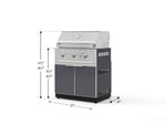 NewAge Outdoor Kitchens Aluminum 2-Piece Cabinet Set with Grill Cabinet and Performance Grill-74800-Garage Giant 