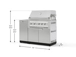 NewAge Outdoor Kitchens Outdoor Grill Island Stainless-Steel 3-Piece Cabinet Set with Sink, Grill Cabinet and Platinum Grill-73966-Garage Giant 