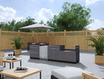 NewAge Outdoor Kitchens Aluminum 4-Piece Cabinet Set with 3-Drawer, Bar, Grill Cabinet and Fridge-66535-Garage Giant 