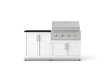 NewAge Outdoor Kitchens Stainless-Steel 4-Piece Cabinet Set with Base, Grill Cabinet, Performance Grill, and Countertop-73469-Garage Giant 
