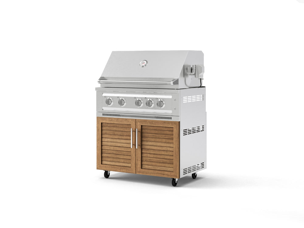 NewAge Outdoor Kitchens Stainless Steel 2-Piece Cabinet set with Grill Cabinet and Platinum Grill-72964-Garage Giant