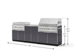 NewAge Outdoor Kitchens Aluminum 6-Piece Cabinet Set with Base, Grill Cabinet, Platinum Griddle and Countertop-74971-Garage Giant 