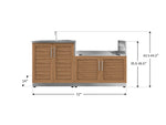 NewAge Outdoor Kitchens Stainless Steel 2-Piece Cabinet set with Sink and Grill Cabinet-67624-Garage Giant 