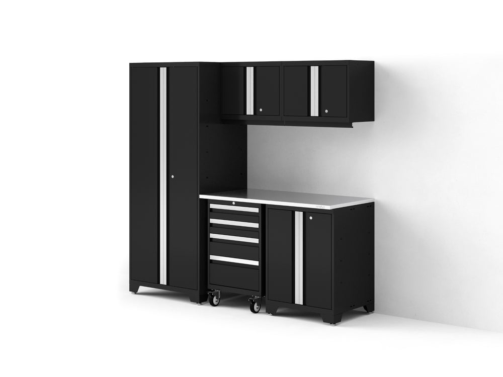 NewAge Garage Cabinets Bold Series XL 6-Piece Garage Cabinets Set with Tool, Base, Wall Cabinets and 30 in. Locker-64033-Garage Giant