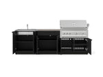 NewAge Outdoor Kitchens Stainless-Steel 5-Piece Cabinet Set with Bar, Sink, Grill Cabinet, Platinum Grill, and Countertop-73431-Garage Giant 