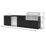 NewAge Outdoor Kitchens Stainless Steel 6-Piece Cabinet Set with Sink, Bar, Grill Cabinet, Performance Grill, Countertop and Stainless Steel Door Fridge-73736-Garage Giant 